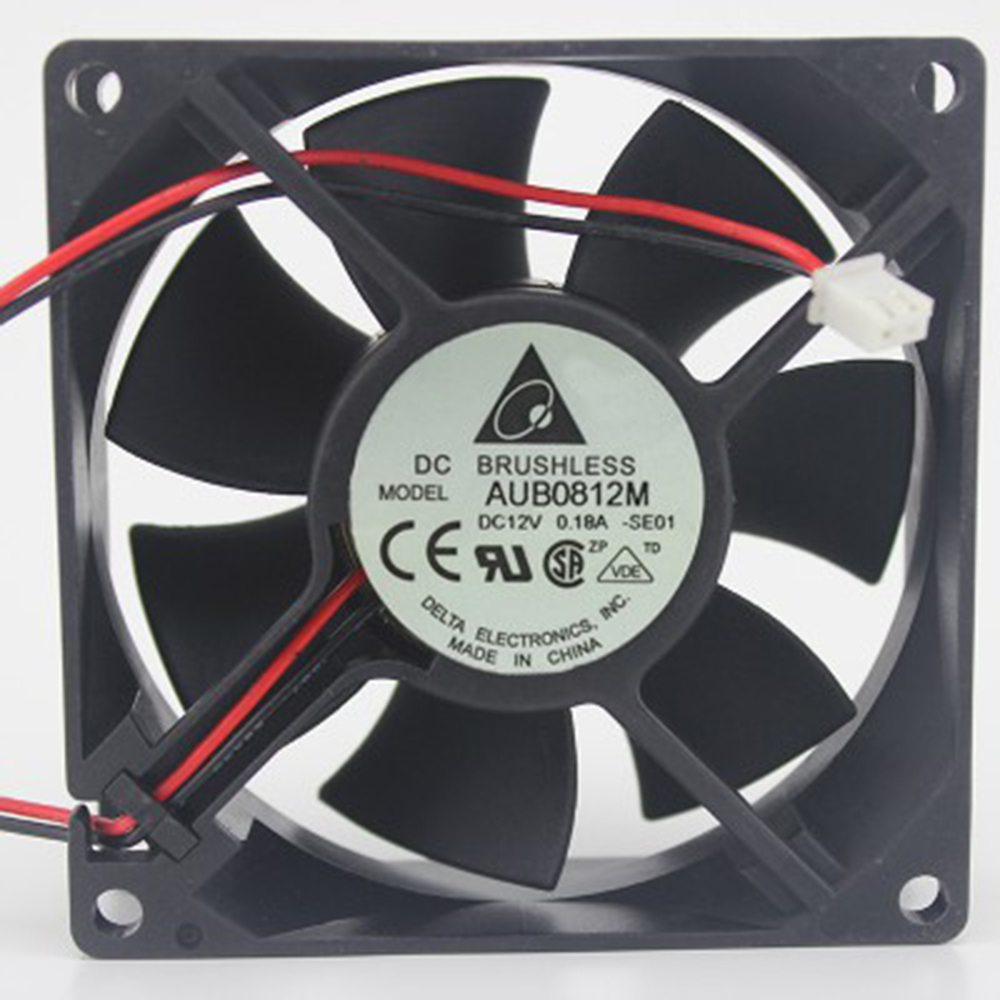 Original DELTA AUB0812M Cooling Fan 12V 0.18A 2.16W 3wires AUB0812M Fans